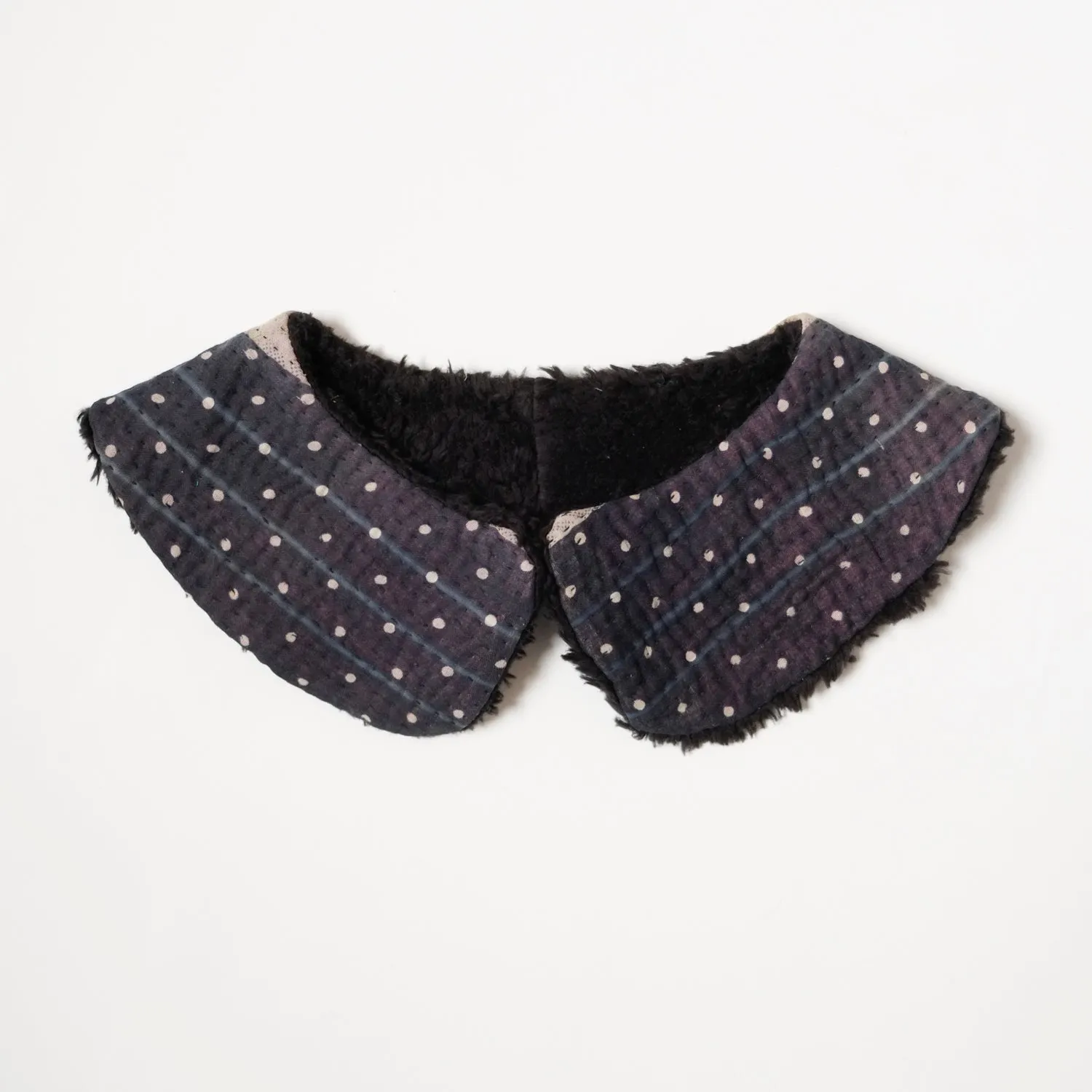 Black with White Mini Dots Tones Bonus Collar S5