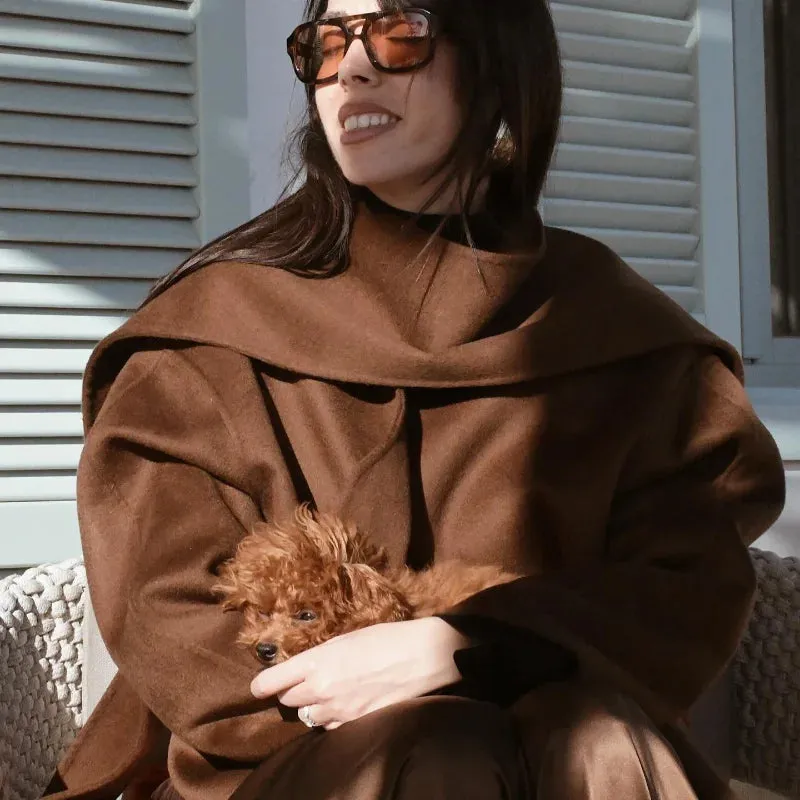 Chic Scarf loose fall coat blanket jacket coat