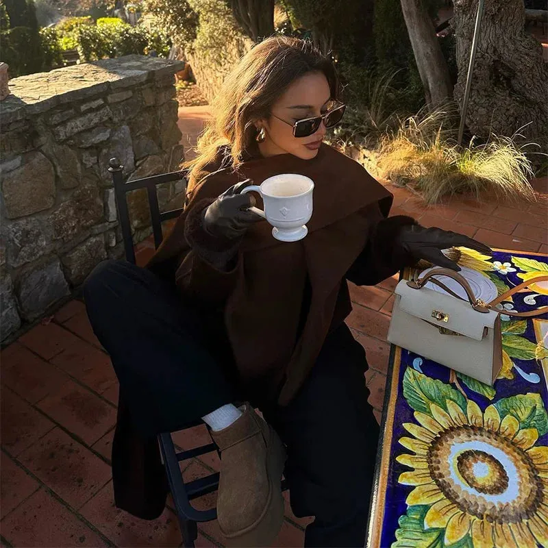 Chic Scarf loose fall coat blanket jacket coat