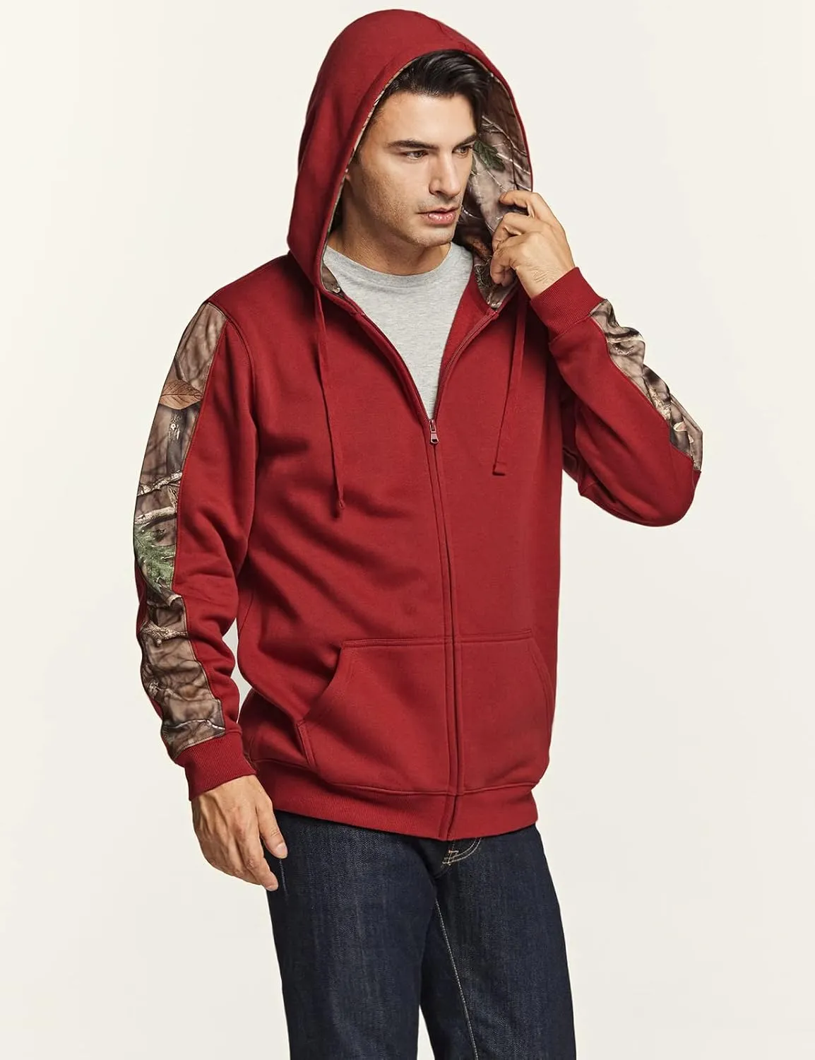 CQR Men's Winter Fleece Pullover Hoodies, Thermal Long Sleeve Hooded Sweatshirt, Cotton-Blend Outdoor/Tactical Shirts
