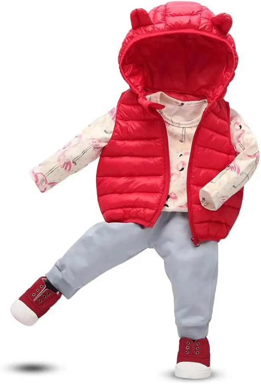 Kids Boys Girls Winter Warm Down Padded Vest Hooded Zipper Sleeveless Jacket aistcoat Outwear Boys Winter Coats