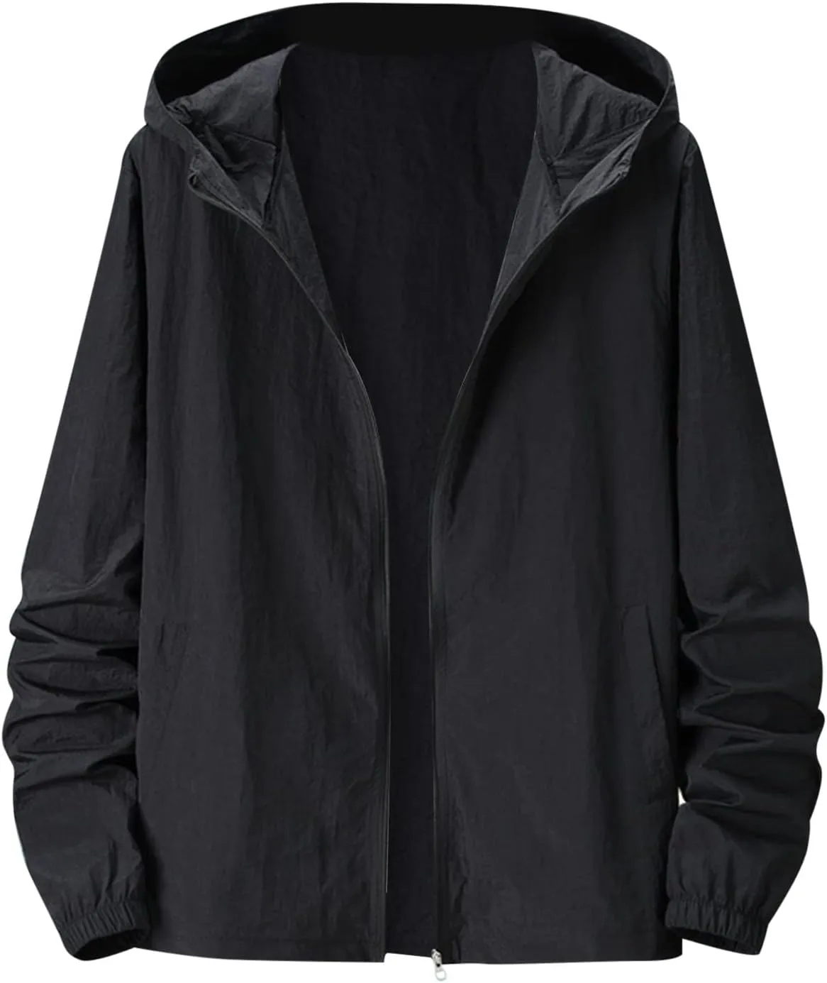 Men's Hoodie Jacket Thin Lightweight Rain Jacket Windproof Fall Casual UV Sun Protection Travel Sportswear