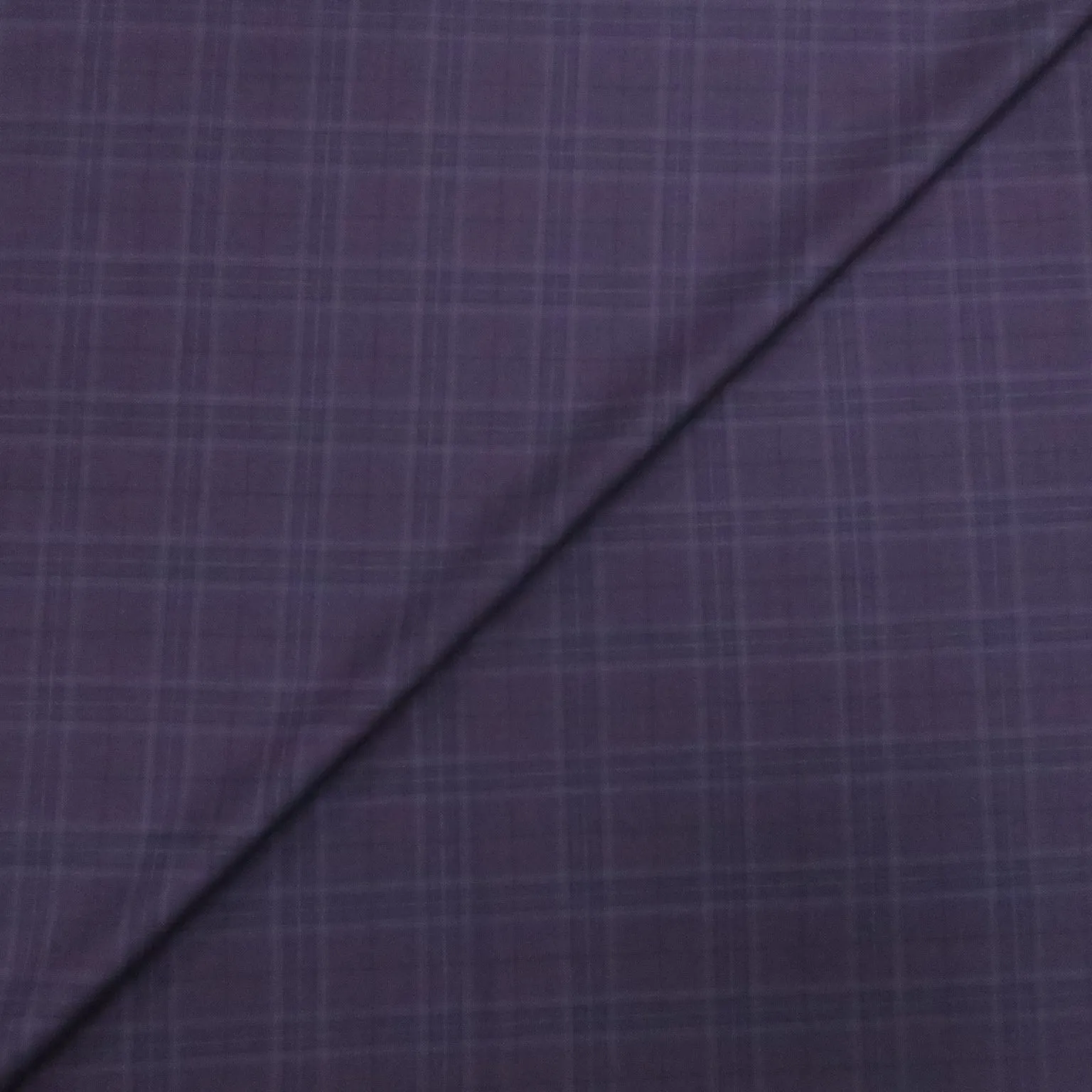 Navy Windowpane Plaid Dormeuil Privé Wool Luxury Fabric