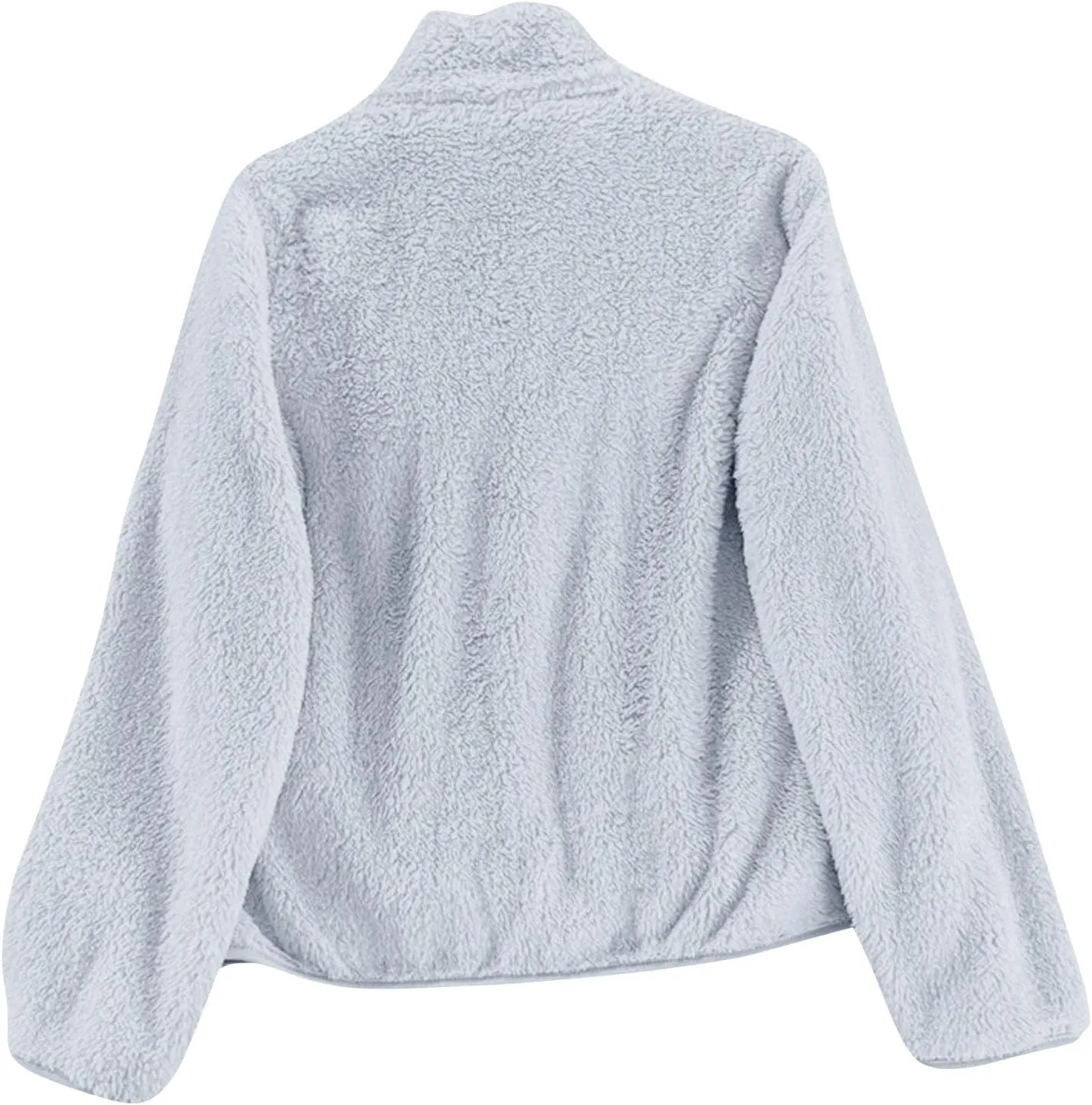 Sherpa Jacket Women Lightweight Fleece Zip Up Jackets Long Sleeve Cozy Soft Fluffy Fuzzy Sweater Coats with Pockets